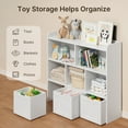 thumbnail image 4 of Asofer Kids Bookshelf with 3 Movable Drawers and 6 Open Shelves, Toy Chest Storage Bookcase for Playroom Kids Room, White, 4 of 5