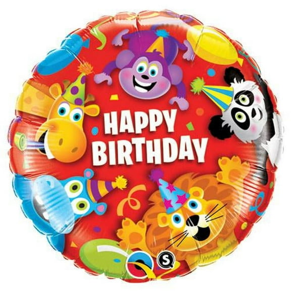 LOONBALLOON Circus Balloons, 18″ BIRTHDAY PARTY ANIMALS