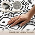 thumbnail image 5 of ODIKA 4'x6' Black White Geometric Medallion Washable Area Rug Bold Contemporary Abstract Motif Design Stain Resistant, Low Pile, Easy Care for Dorm Room, Small Living, 5 of 6