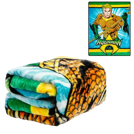 DC Comics Aquaman Hero Plush Twin Blanket