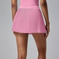 thumbnail image 4 of RUTAYY Women Pleated Tennis Skirt With Pockets Shorts High Waist Miniskirt Lightweight Skirt Flowy Sports Skirt Solid Color Flowy Swing Pleated Beach Skirts, 4 of 5