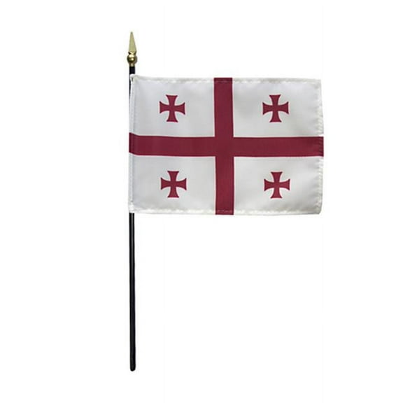Annin Flagmakers 192872 4 x 6 in. Eb Republic Of Georgia Mounted, Pack Of 12