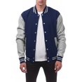 thumbnail image 2 of Bwdbhd Jackets for Men Fashion Men's Lightweight Casual Jackets Varsity Bomber Jacket Coat Long Sleeve Baseball Jacket Streetwear Navy,XL, 2 of 5