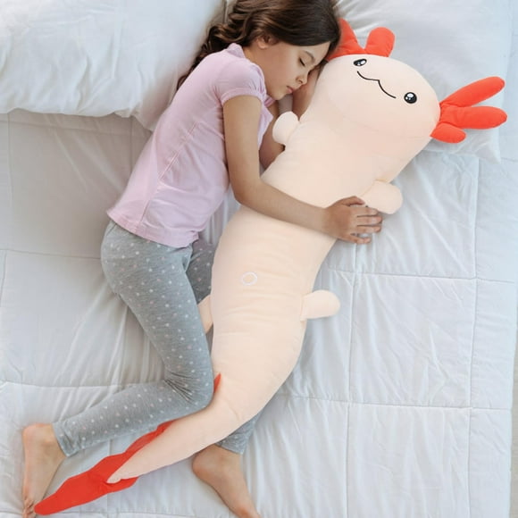 MaoGoLan Giant Axolotl Plush Stuffed Animal,Big Axolotl Plush Pillow Toy,Huge Stuffed Axolotl Body Pillow for Kids Adults, Birthday Present Pink
