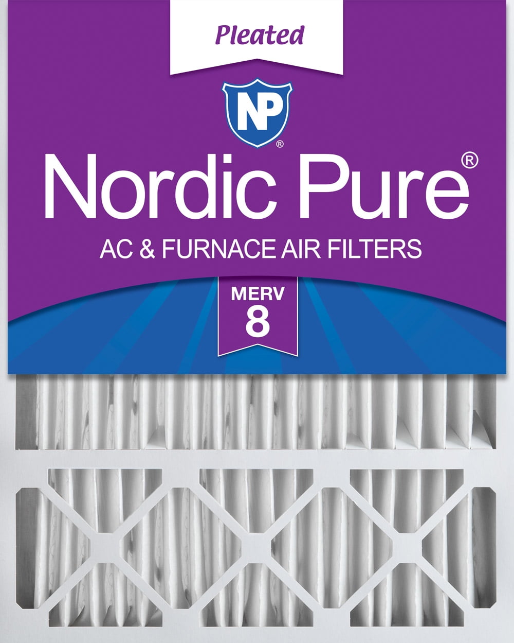 Nordic Pure 11_1/4x11_1/4x1 Exact MERV 12 Pleated AC Furnace Air Filters 3 Pack