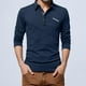 thumbnail image 1 of pstuiky camisas de manga larga para hombre, Camisa informal holgada de manga larga con solapa y botones a rayas para hombre Tops casuales para hombres xxl, 1 of 6