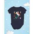 thumbnail image 3 of Funny Kiddie Heron Drawing Bodysuit Infant -Image by Shutterstock,  24 Months, 3 of 4