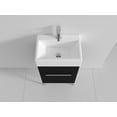 thumbnail image 4 of Fine Fixtures - Modern Black Marble 18" Bathroom Vanity Set,Chrome Hardware, vitreous China Sink Top, 4 of 8