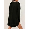 thumbnail image 5 of Chase Secret Women Crewneck Tops Waffle Knit Long Sleeve Shirts Casual Loose Solid Color Tunic Tops Lightweight Pullover, 5 of 6