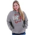 thumbnail image 3 of Alabama Local State Shaped Pun Cute Hoodie Sweatshirt Women Men Brisco Brands S, 3 of 6