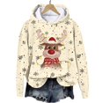 thumbnail image 4 of Futezty Women Christmas Sweatshirt Xmas Fleece Warm Vacation Tunic Sweater Shirt Graphic Pullover Top, 4 of 6