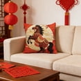 thumbnail image 4 of Nkmbld New Year Pillow Covers, Year of The Horse Spring Festival Pillowcases, Happy Lunar New Year Holiday Cushion Case Decoration for Sofa Couch, 4 of 8