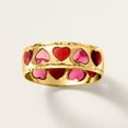 thumbnail image 5 of Ross-Simons Italian Pink and Red Enamel Heart Ring in 14kt Yellow Gold, Women's, Adult, 5 of 6