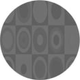thumbnail image 1 of Ahgly Company Indoor Round Patterned Gray Area Rugs, 4' Round, 1 of 6