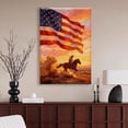 thumbnail image 6 of American Flag Canvas Wall Art, 4th of July Patriotic Canvas Print, Vintage Landscape Paintings for Modern Home Living Room Bedroom Office Decor, 6 of 7