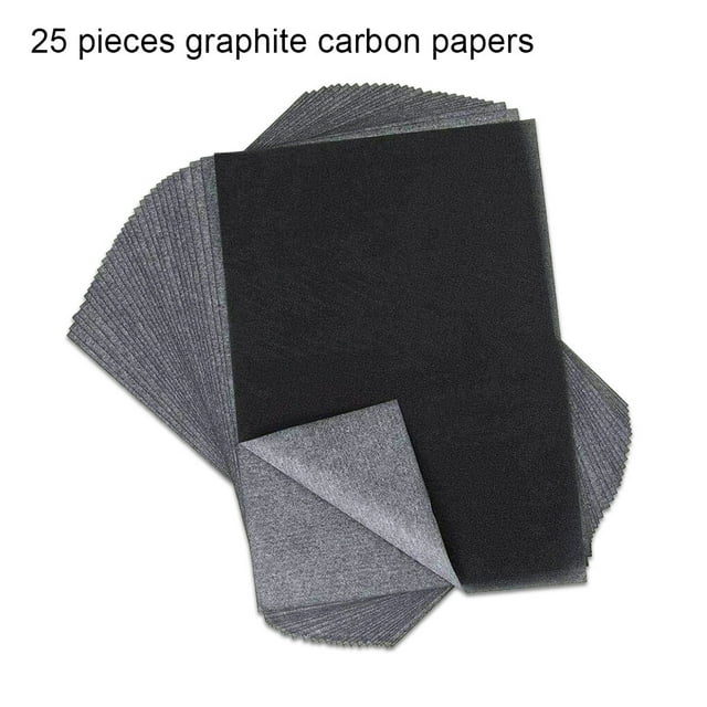 Langgg Lot de 25 Papiers de Transfert de Carbone 9x13 Pouces Effaçables Réutilisables Grand Application Motif Clair Intégrité Graphite