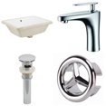 thumbnail image 1 of 18.25-in. W CUPC Rectangle Bathroom Undermount Sink Set In White - Chrome Hardware - Overflow Drain Incl. AI-25930, 1 of 9