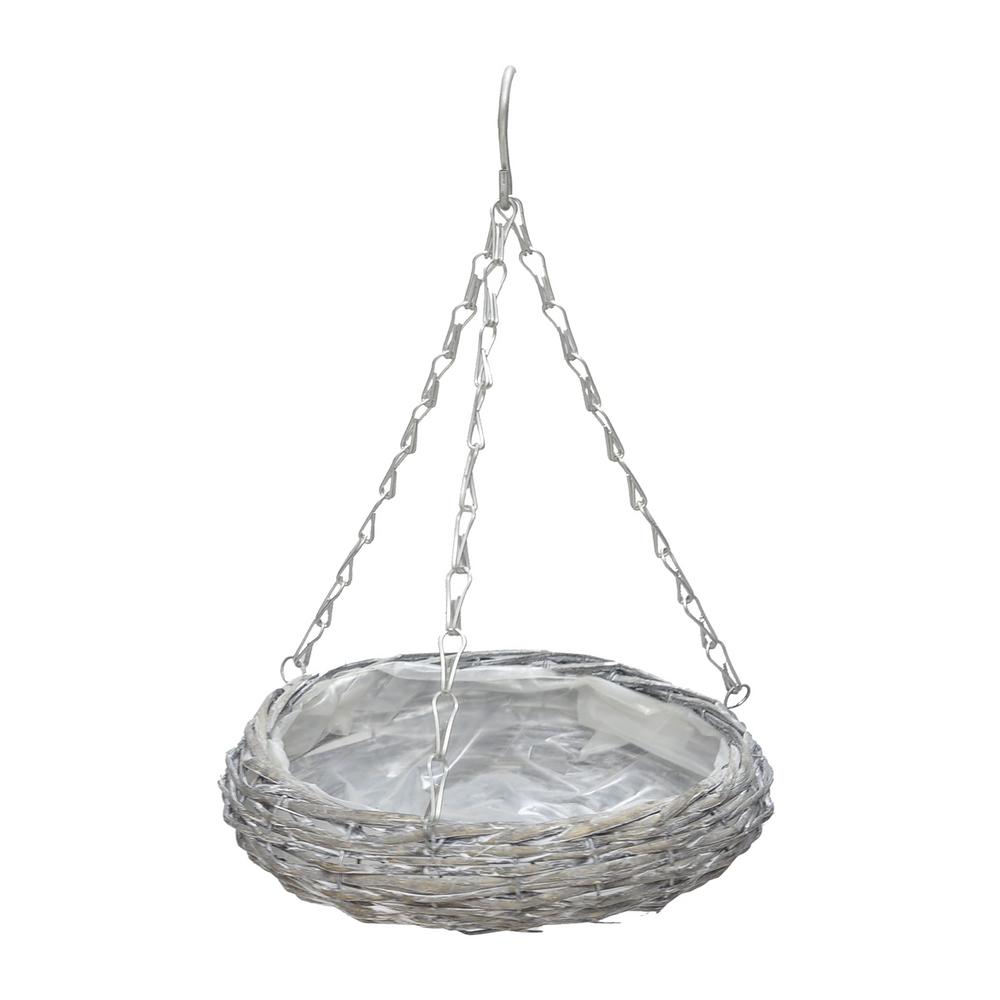 Famure Rattan Round Hangings BasketsWoven Wicker Style Flower Baskets
