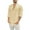 Beige, variant on HDGB Linen Shirts for Men Casual Button Down Shirt Long Sleeve Cotton Beach Band Collar Summer Dress Shirts Chambray Work Shirt