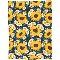 for Sunflower Throw Blanket Floral Girly Sunflower Flower Soft Warm Women Girls Bed Bedding Blankets for Couch Sofa Office,Cozy Flannel Plush Blanket Gift for Kids Adults, 60"X50"