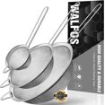 thumbnail image 1 of Walfos Fine Mesh Strainers Set, Premium Stainless Steel Sieve and Sifter with Sturdy Handle, Metal Kitchen Strainers Perfect for for Food, Rice, Quinoa, Fruit, Tea, Flour- 3 Sizes, 1 of 8