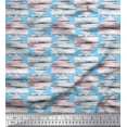 thumbnail image 1 of Soimoi Blue Rayon Fabric Circle & Heart Fabric Prints By Yard 56 Inch Wide, 1 of 3