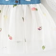thumbnail image 4 of EDFBUYKRS Baby Girls 6M-3Y Fly Sleeve Denim Patchwork Pineapple Dress Hat Set, 4 of 4
