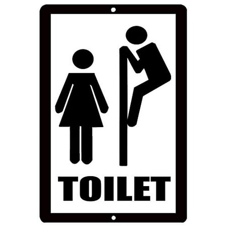 rogue river tactical funny bathroom sign metal tin sign men women