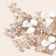 thumbnail image 4 of Nvzi Horquillas para el pelo de boda con flores para novias, peinetas con perlas de cristal, pinzas para el pelo, tocado, accesorios para el pelo de boda dorados, joyas - doradas, 4 of 5