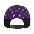 thumbnail image 3 of Lsque Purple Mardi Gras Baseball Cap Trucker Low Profile Hat Golf Dad Hat Adjustable Original Classic Unconstructed Plain Cap Men Women, 3 of 9