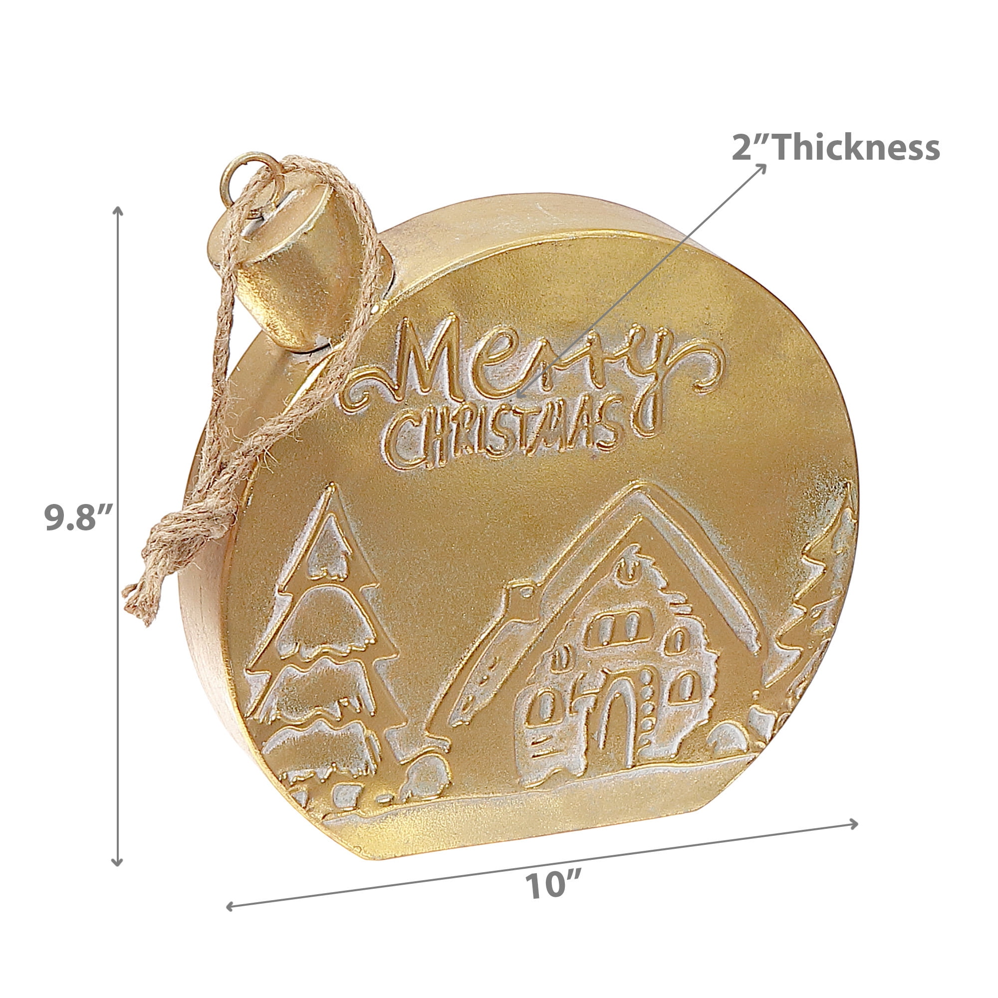 Support De Décoration En Métal Doré (Joyeux Noël)