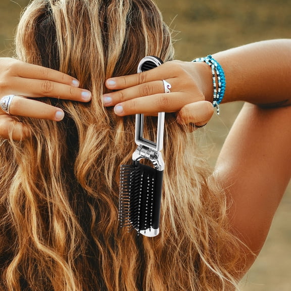 WHAMVOX Detangle Comb Portable Hair Comb Travel 11.00X4.00X2.50CM Silver