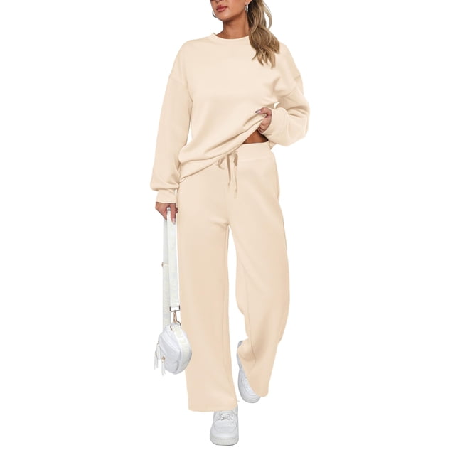 Conjunto Deportivo PRETTYGARDEN Otoño 2025 2 Piezas Beige Talla M