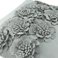 thumbnail image 6 of JWH 3D Handmade Square 18x18inch Modern Decorative Soft Velvet Flower Pillow Covers Gray Floral, 6 of 7