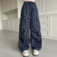 thumbnail image 4 of Generic Girls Baggy Sweatpants Wide Leg Cargo Pants Kid Joggers Casual Sweatpants with Multi-Pocket Streetwear Lightweight Sportswear, 4 of 6