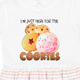 thumbnail image 4 of Inktastic I'm Just Here for the Cookies Girls Toddler Dress, 4 of 5