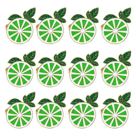 

Mightlink 12Pcs Napkin Buttons Elegant Decorative Zinc Alloy Dining Table Lemon Serviette Buckles Festival Party Decoration for Wedding