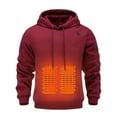 thumbnail image 2 of Winter Heated Hoodie, Heatable Clothing, Cold Resistants and Warm Clothing, Quicks Heating, Convenient to Use, Convenient for Keeping Warm in Winter(Red XL), 2 of 6