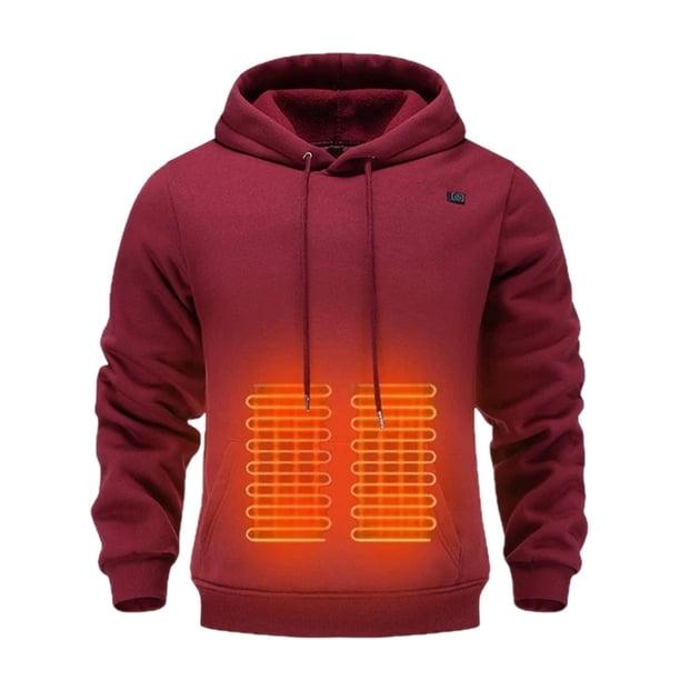 Sudadera con Capucha Caliente de Moda con Larga Vida Útil de la Batería Y Batería de Alta Capacidad. Diseño Ergonómico.