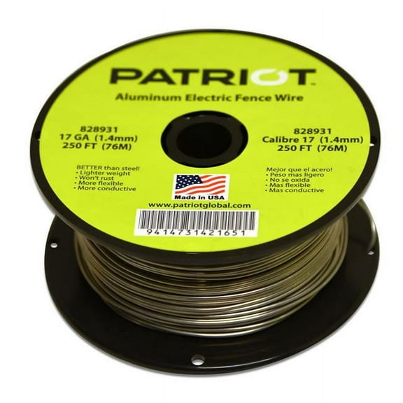 Patriot Aluminum Tire Fence Wire Sturdy Rustproof Resists Tarnish 17-Gauge 250 ft