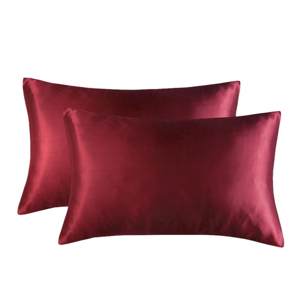 Pulgadas Paquete 20x26 Fundas de satén Juego de fundas de almohada 2 estándar 2 de satén y para el cabello y la piel Textiles para el hogar