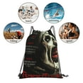 thumbnail image 6 of Terrifier Drawstring Backpack Lightweight Portable Sport Gym Sackpack Draw String Cinch Bags For Men Women, 6 of 9