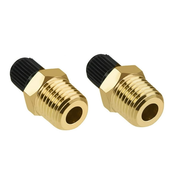 Pack Of 2 Brass Air Inflator Adapters 1/4 Inch Valves Fit for Pneumatic Tool Automotive Tire Inflation And Air Tools