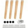 thumbnail image 1 of Juego de 4 patas para mueble, KkvoGmle, madera, 25 cm, marrón, 1 of 5