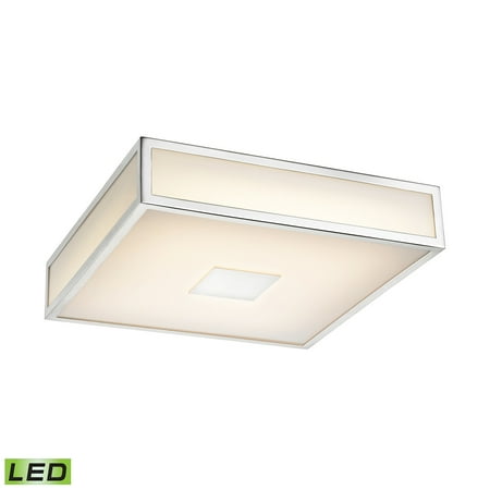 Opal White Acrylic - Hampstead 1-Light Flush Mount in Chrome with Opal White Acrylic Diffuser - Integrated LED