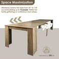thumbnail image 6 of 20"-118" Extendable Dining Table for 2-12 People, Modern Modular Extension Table, Space-Saving Extra Long Folding Dining Table, Multifunctional Conference Meeting Table, Oak, 6 of 7
