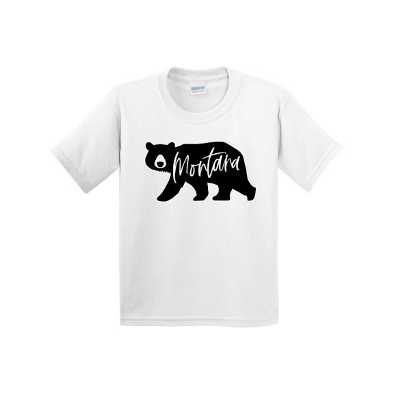 Inktastic Montana Black Bear Silhouette Youth T-Shirt
