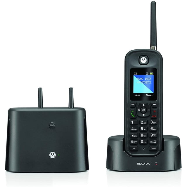 Teléfono inalámbrico Motorola O211 DECT 6.0 de largo alcance IP67 negro