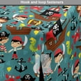 thumbnail image 4 of Pirates Dog Crate Cover, Pattern of Pirate Ships in the Sea Adventure Nautical Theme Cartoon Characters, Easy to Use Pet Kennel Cover for Medium Large Dogs, 35" x 23" x 27", Multicolor, by Ambesonne, 4 of 6