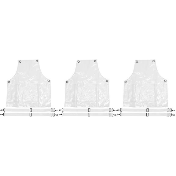 Hemoton 3pcs Hair Stylist Apron Adjustable Barber Apron Transparent Apron for Kitchen Cooking Painting